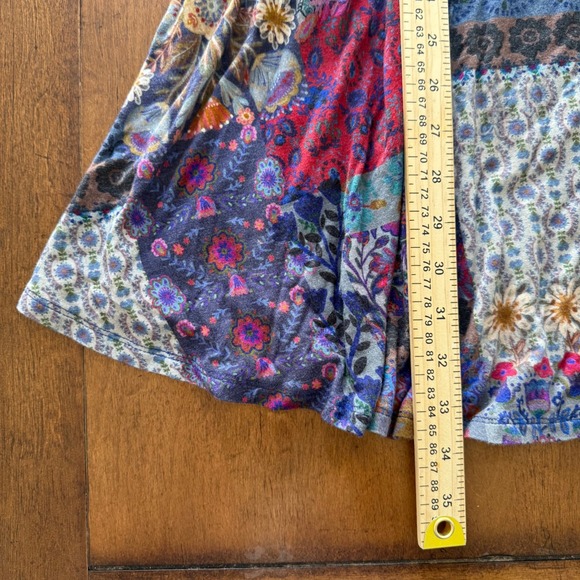 Natural Life Women XL Patchwork Floral Knit Scoop Neck Sleeveless Dress Multi - Picture 7 of 7